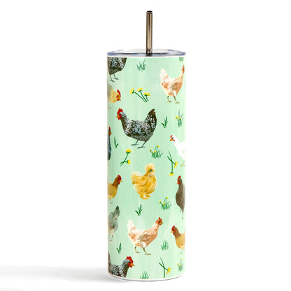 Chicken Meadows 20oz Stainless Steel Skinny Tumbler