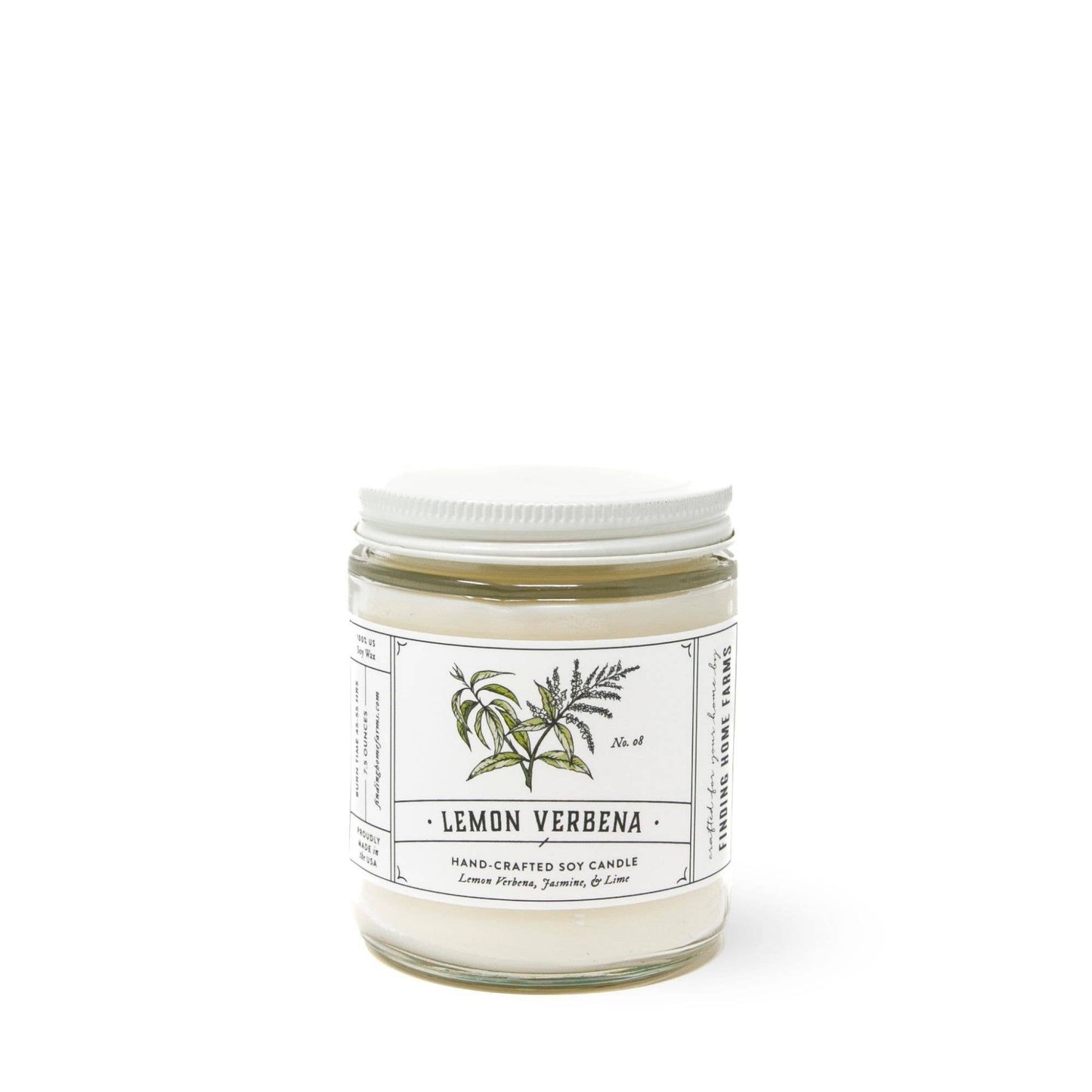 Soy Candle, Lemon Verbena, Fresh Scent