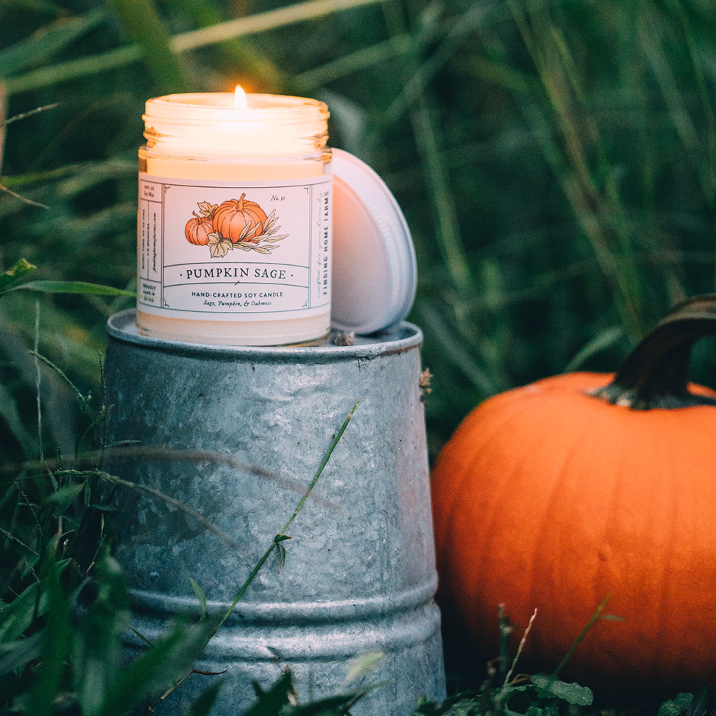 Soy Candle, Pumpkin Sage, Fall Scent