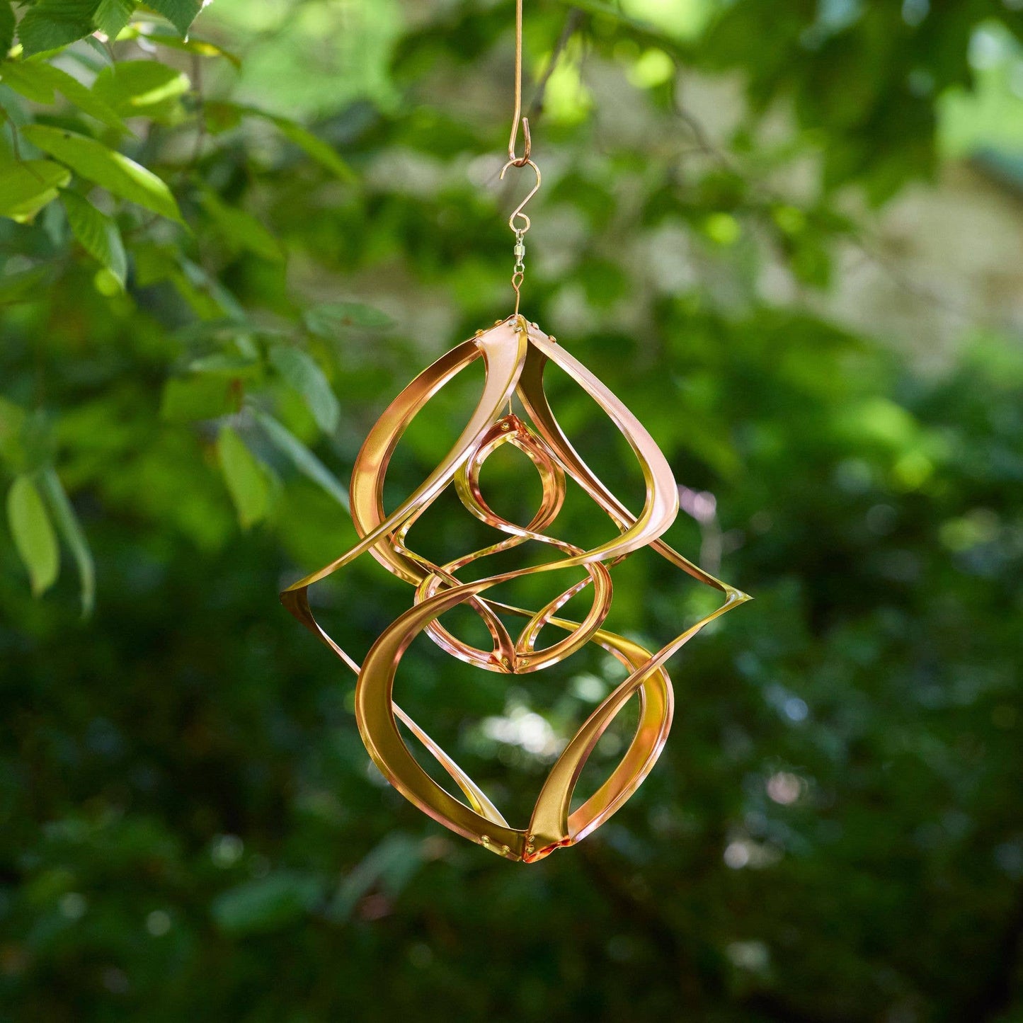 Copper Cosmix Double Helix Garden Spinner – 14”