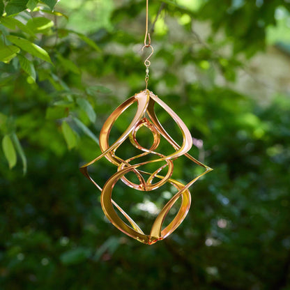 Copper Cosmix Double Helix Garden Spinner – 14”