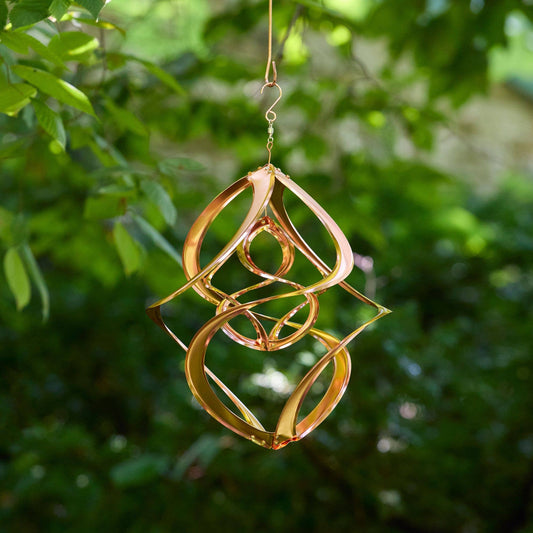 Copper Cosmix Double Helix Garden Spinner – 14”