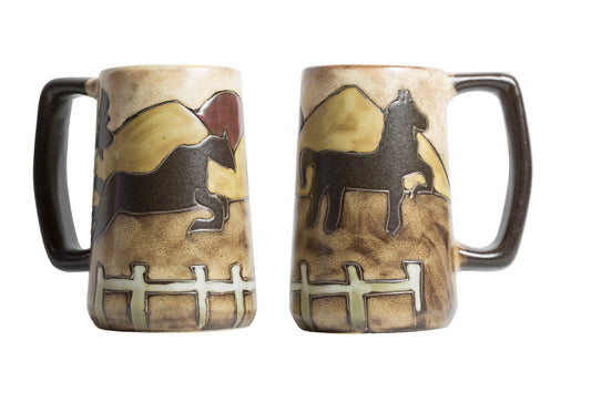 Mara Stoneware Equestrian Stein 16oz
