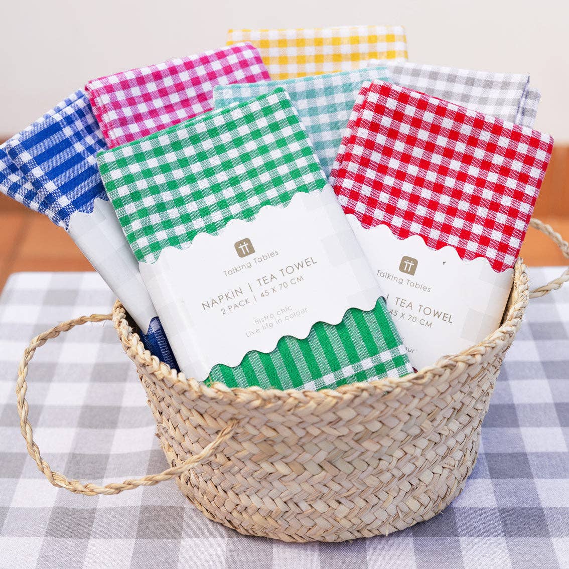 Blue Gingham Napkins