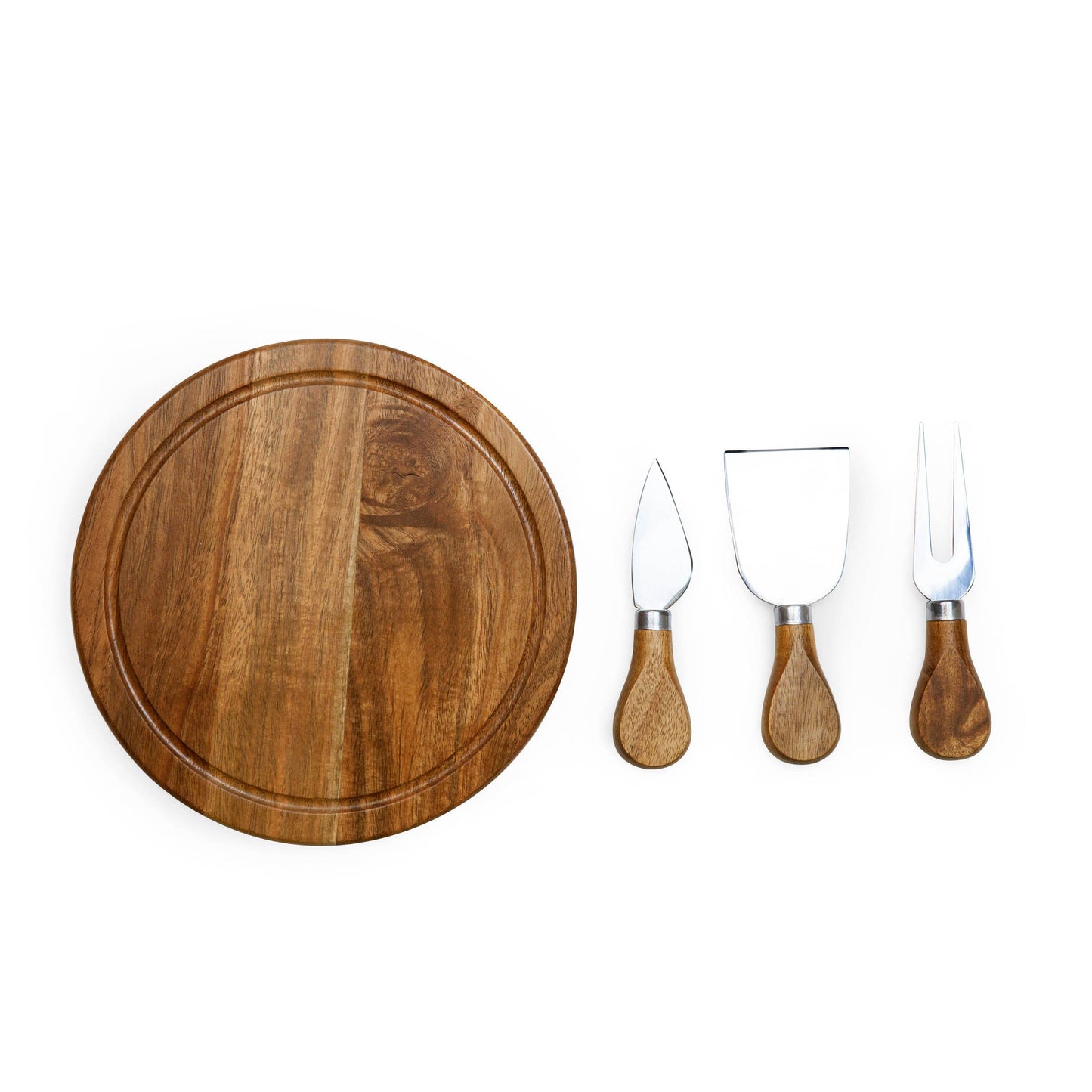 Acacia Brie Cheese Cutting Board & Tools
