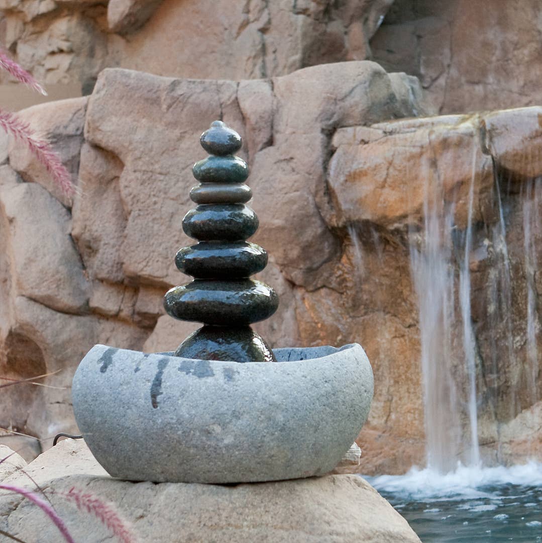 Rock Cairn Water Fountain