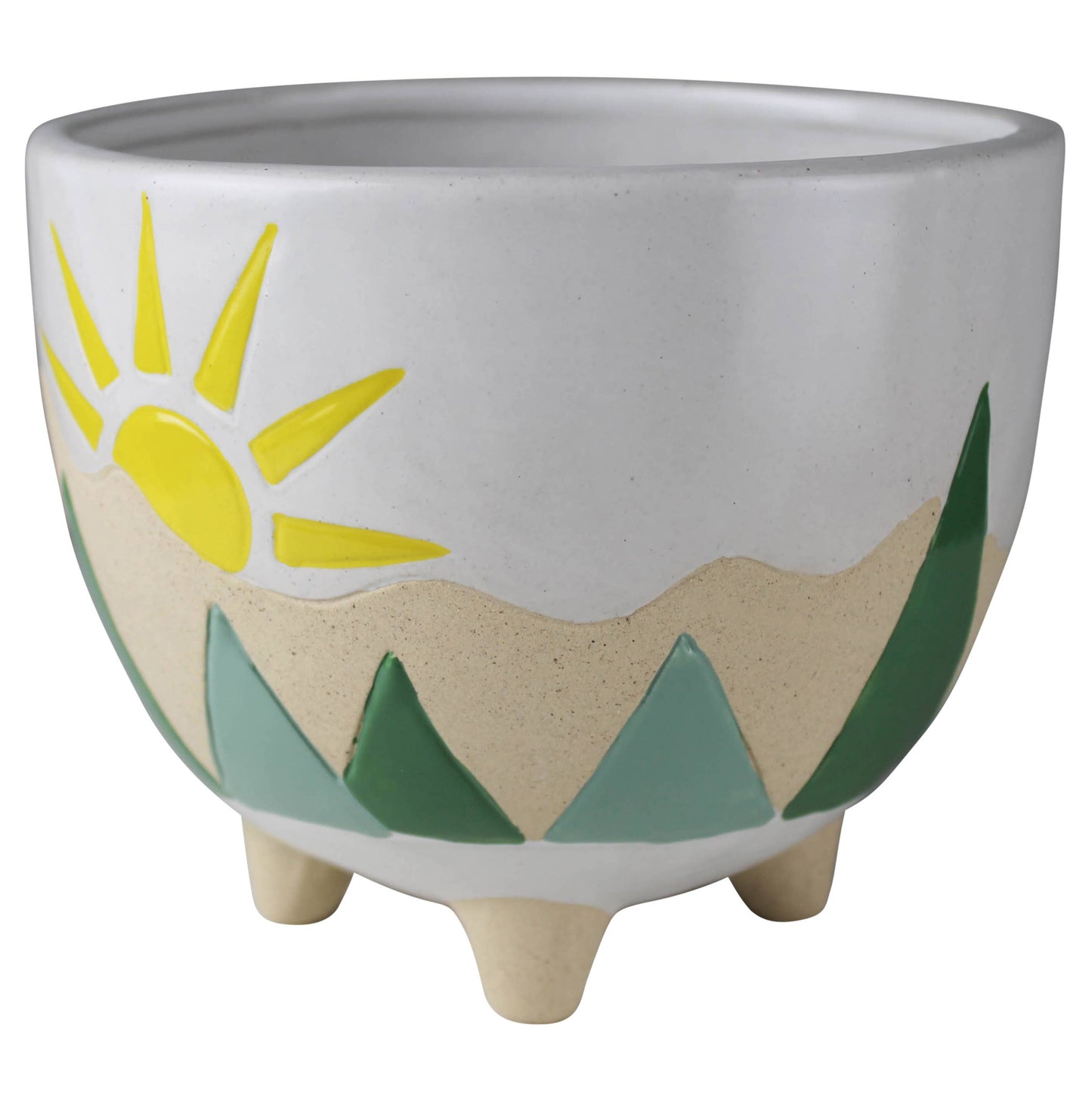 Mountainscape Cachepot, Ceramic
