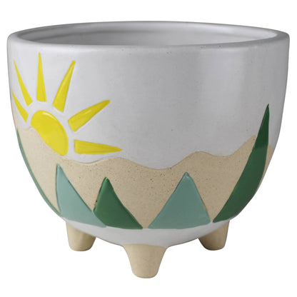 Mountainscape Cachepot, Ceramic