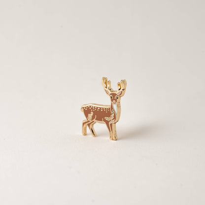 Deer Pin with Gold Antlers