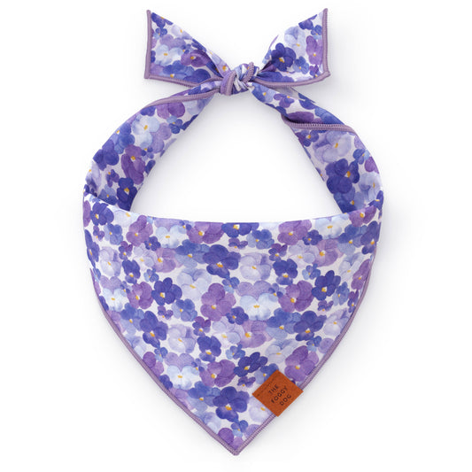 Pressed Pansies Spring Dog Bandana