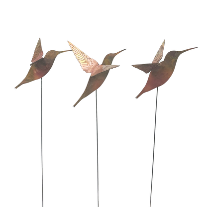 Medium Natural Copper Hummingbirds