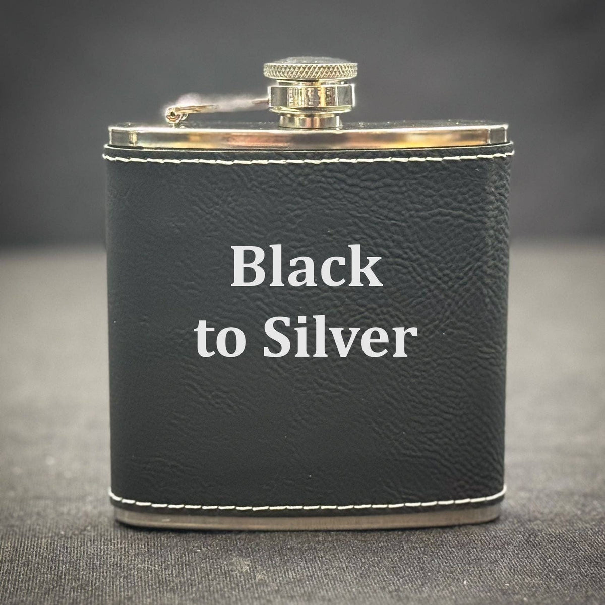Pine Trees  6 oz. Leatherette Stainless Steel Flask