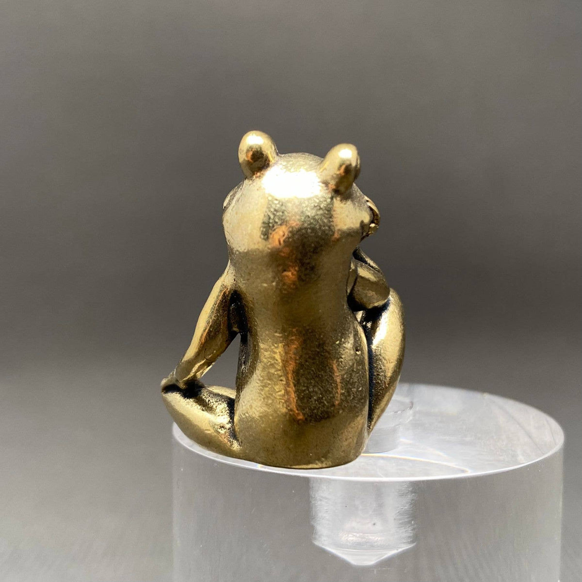 Brass Sitting Frog Crafts Desktop Ornaments Decoration