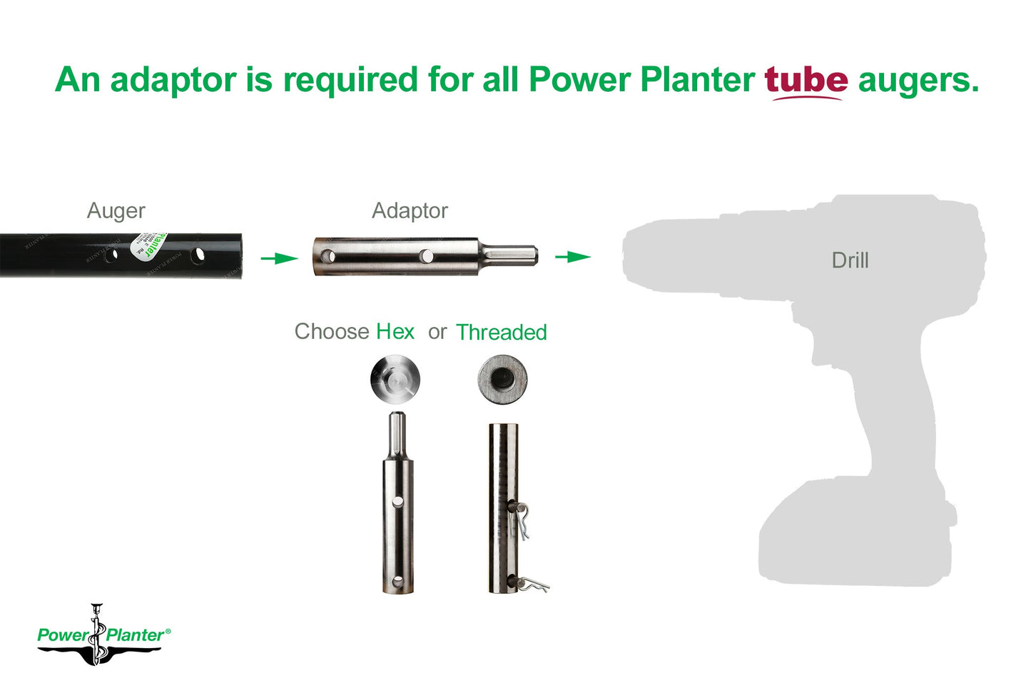 8 Inch Auger with Heavy-Duty Tip (8" x 28")