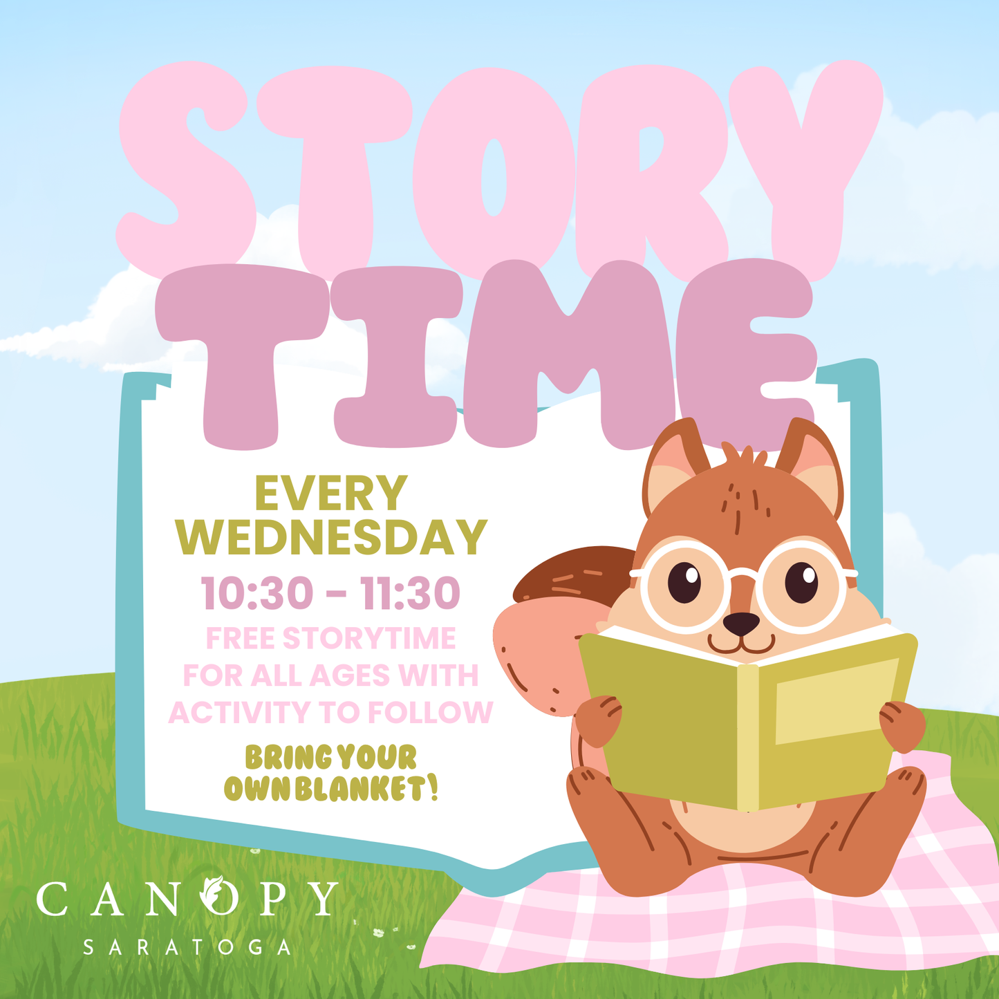 Storytime in the Garden at Canopy — Recurring Event Registration