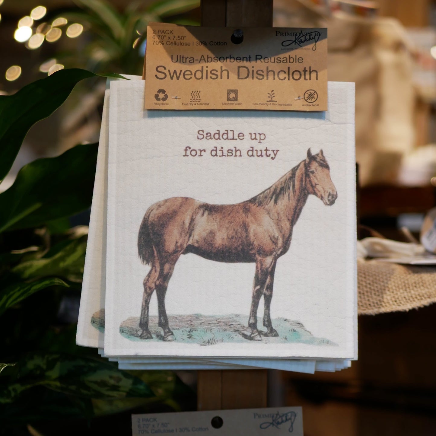 Saddle Up For Dish Duty Swedish Cloth Set
