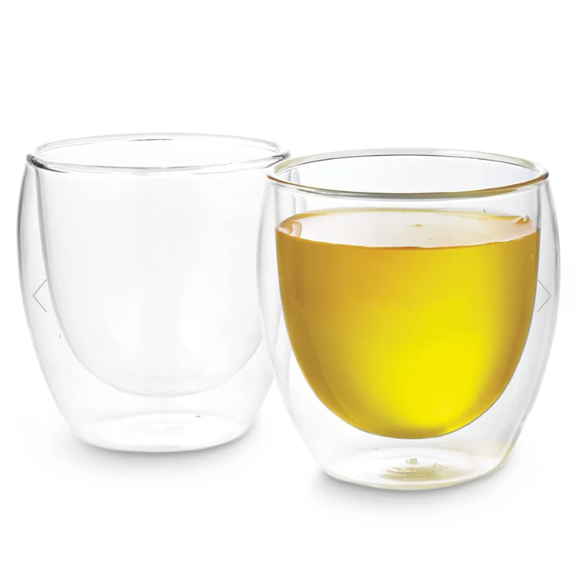 8 oz Pavina Double Wall Glass Cups (set of 2) - The Republic of Tea