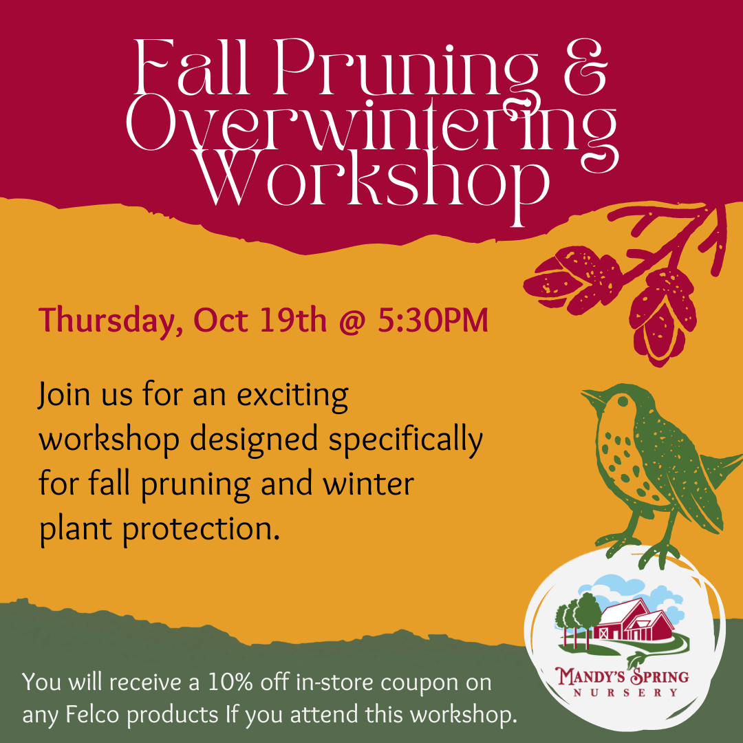 Fall Garden Maintenance Workshop - Thursday, Oct 19 @ 5:30pm