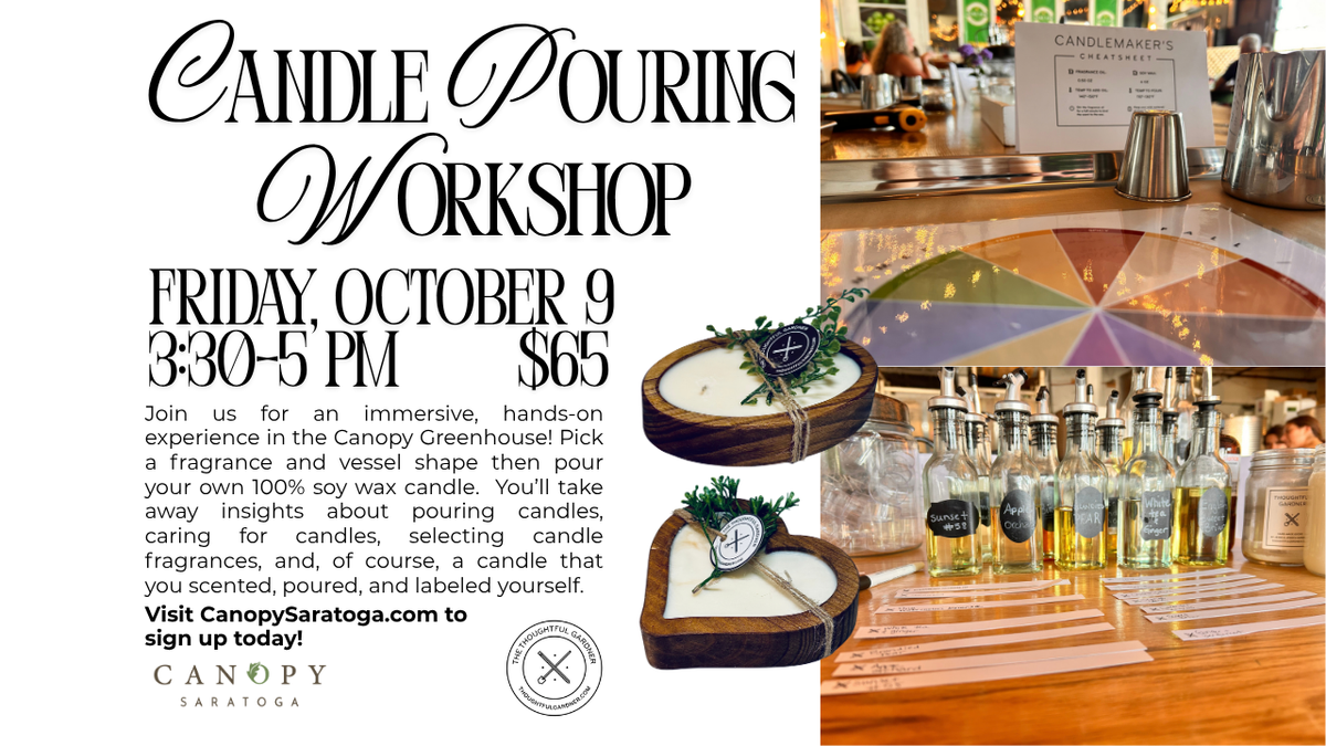 Candle Pouring Workshop with The Thoughtful Gardner — Fri Oct 9