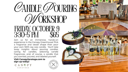 Candle Pouring Workshop with The Thoughtful Gardner — Fri Oct 9