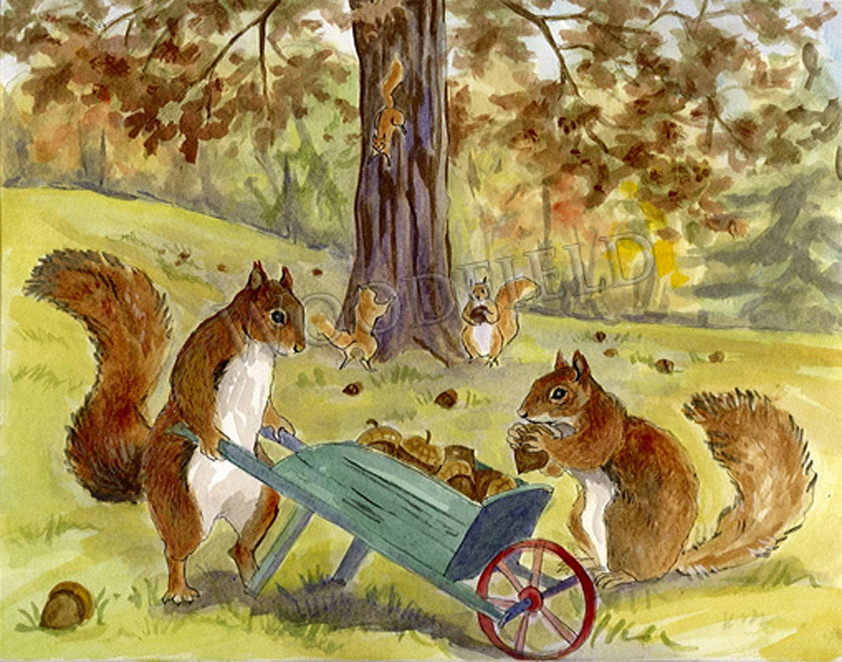 #303 - Nut Gathering Notecard