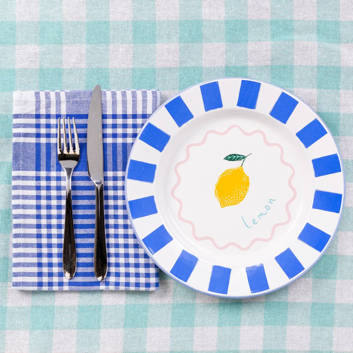 Blue Gingham Napkins