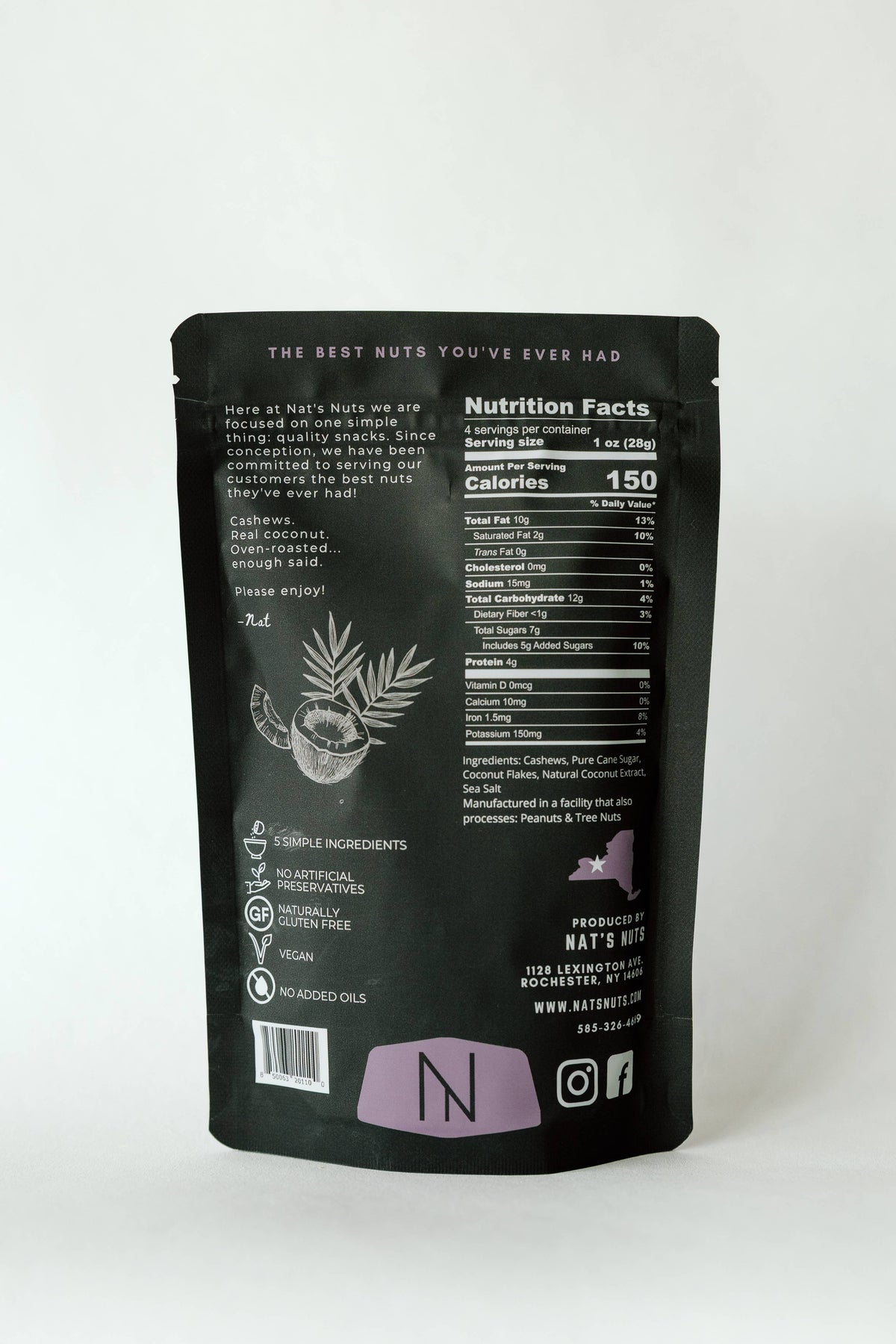 Toasted Coconut Cashews | 12-Count Gourmet Roasted Nuts