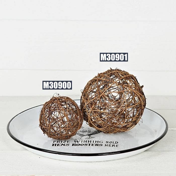 Grapevine Twig Ball-Brown 4"