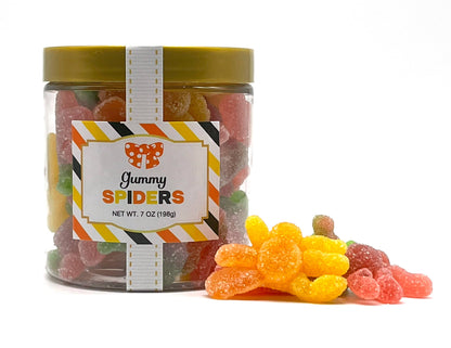 Halloween Candy Sugar Stacks - Halloween Gummy Spiders