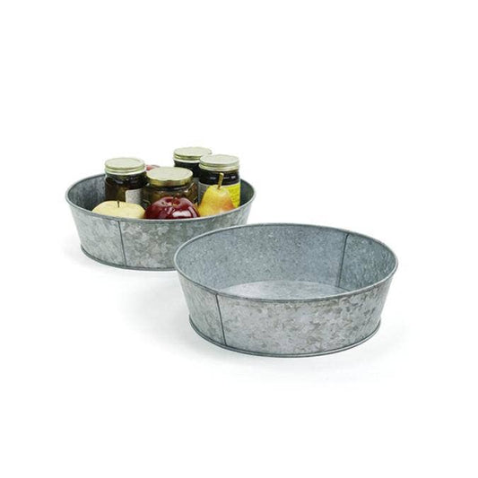 10 inch round galvanized tub with no handles