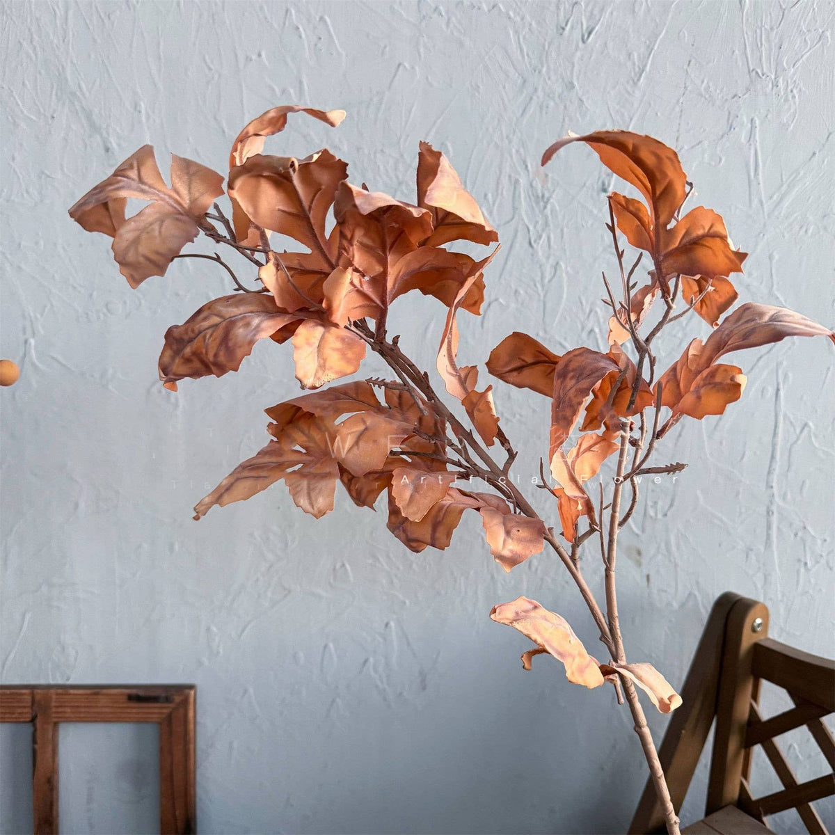 Artificial Leaf Branch in Autumn Orange , Fake Berry Branch