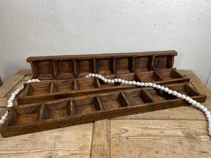 Brazos Long Ladder Dough Bowl-6x39-Waxed-7 Compartments