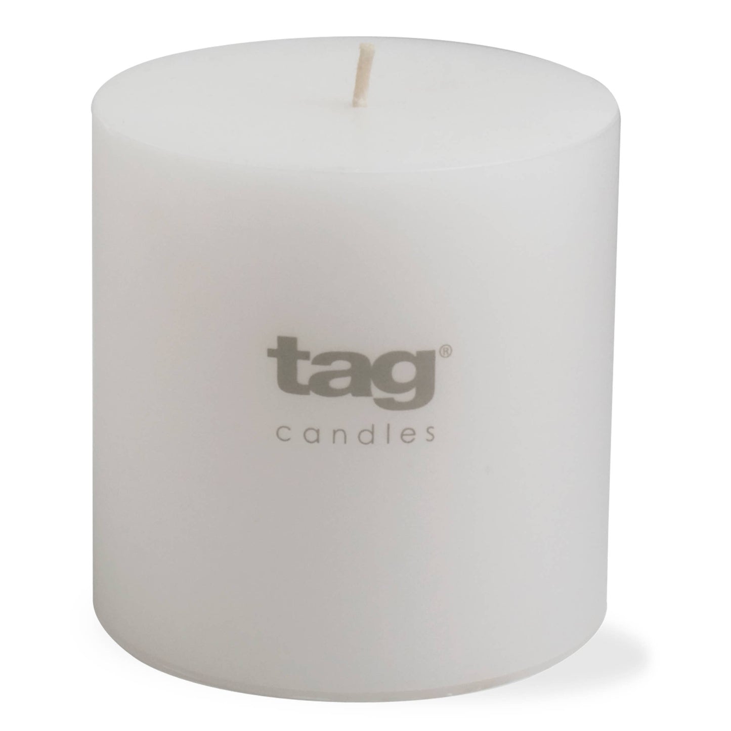 Chapel Wedding Pillar Candle 4x4 - White
