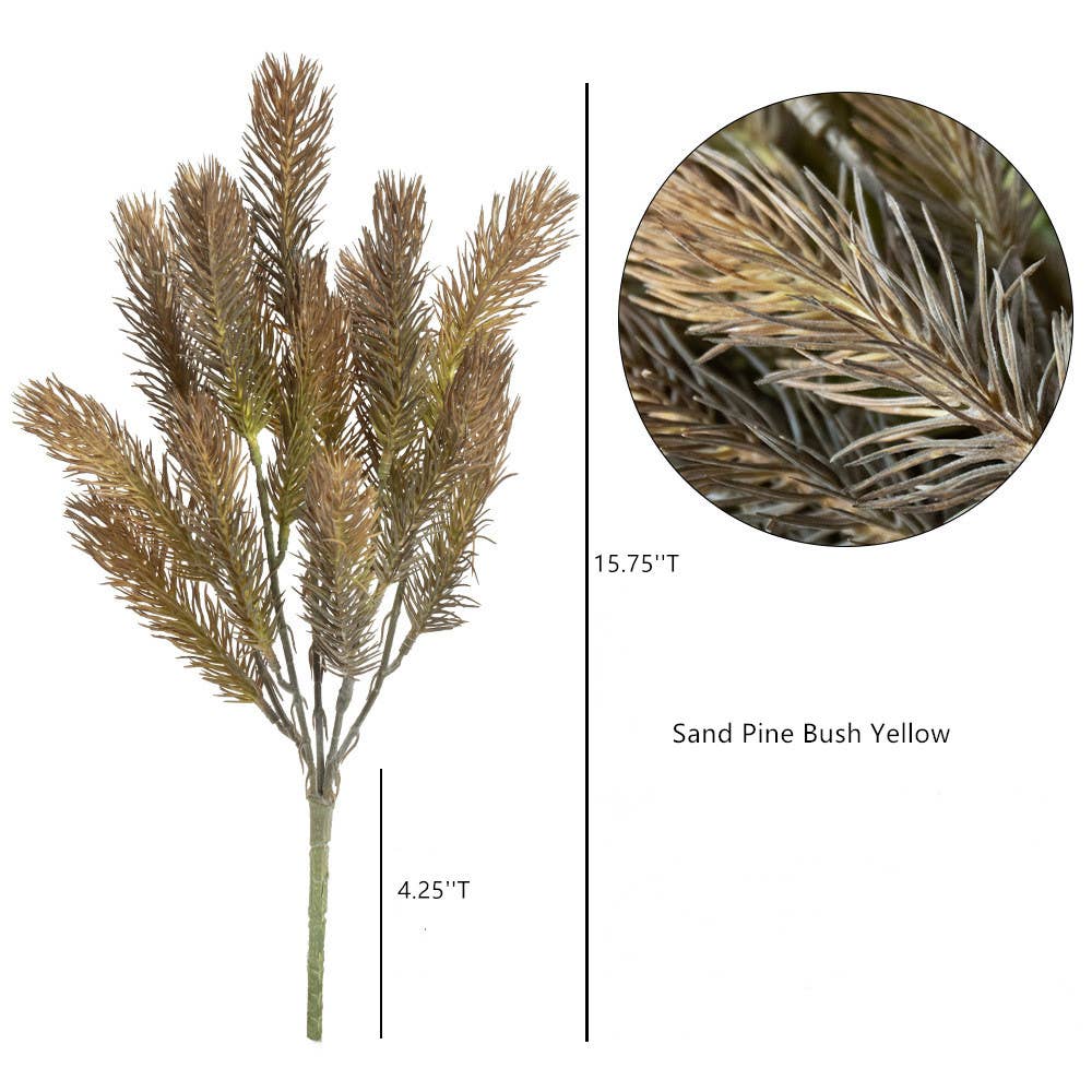 Faux Thistles/Pine/Monstera leaves, Autumn Leaves Branches