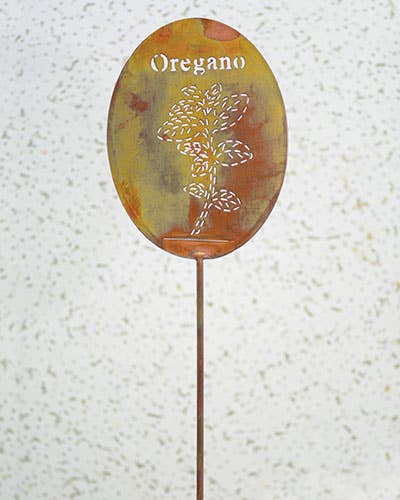 Flamed Oregano Plant Stake