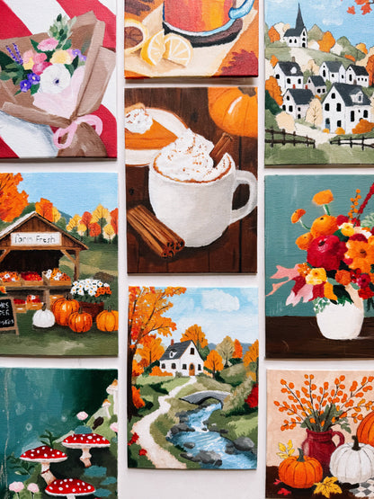 Fall Florals Mini Paint By Number