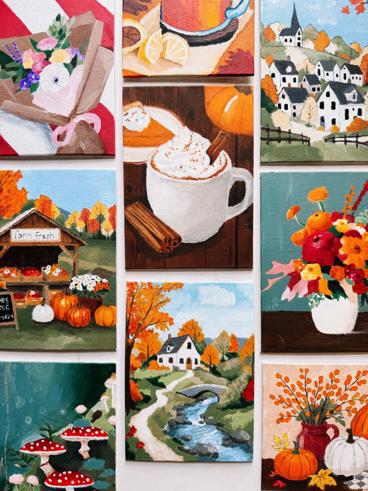 Cozy Pumpkins Mini Paint By Number