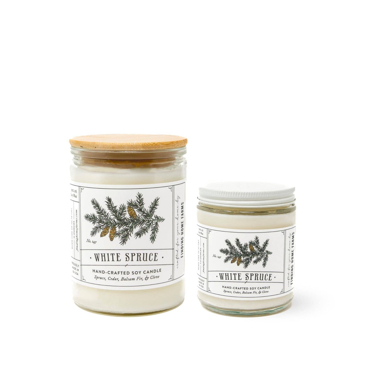 Soy Candle, White Spruce, Woody Scent