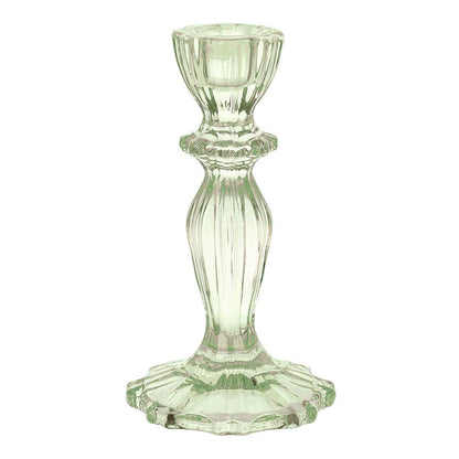 Green Glass Candle Holder | Home Decor |