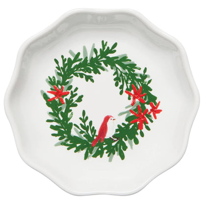Wreaths Shaped Christmas Pinch Bowls