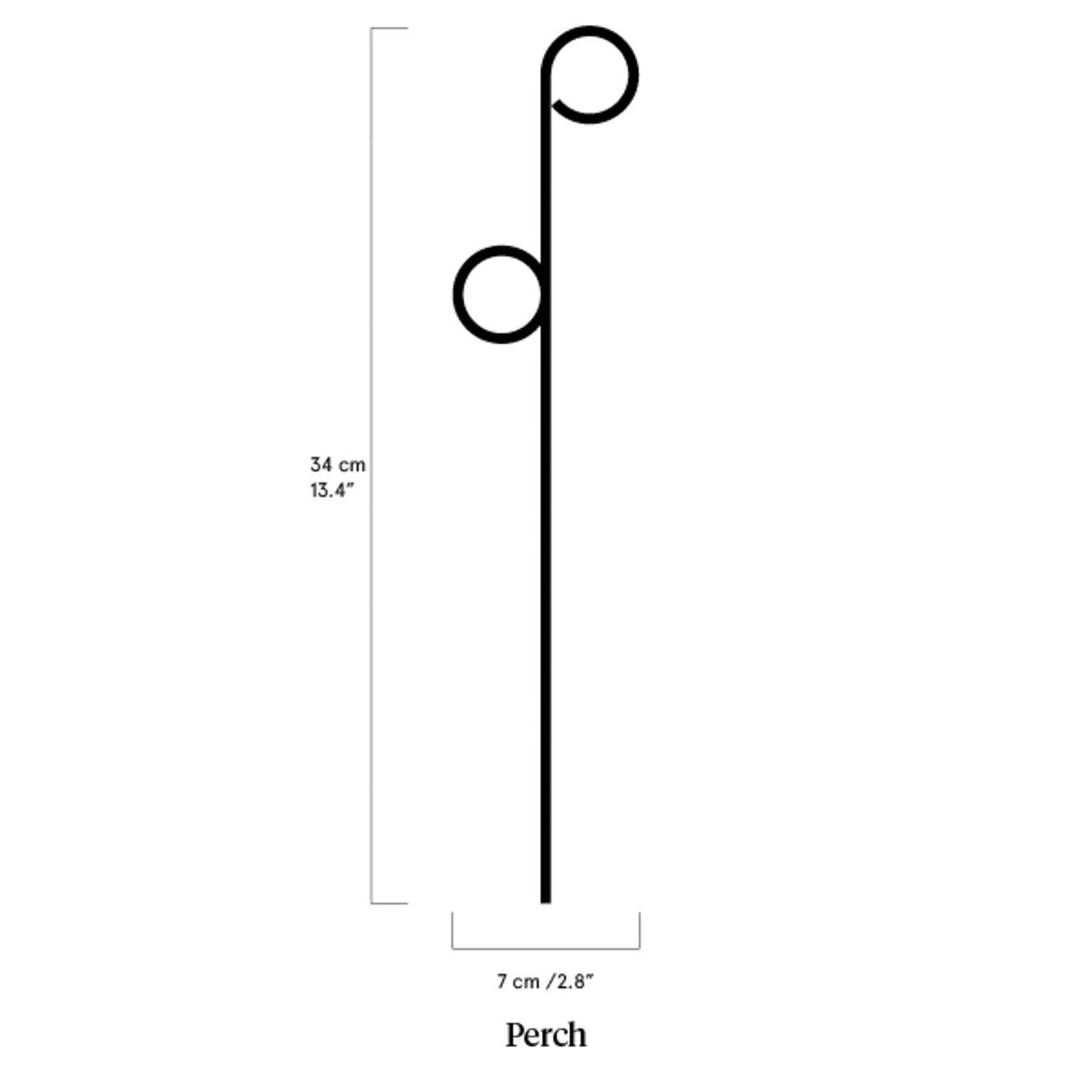 Perch Gold Mini Plant Stake from rust-proof metal