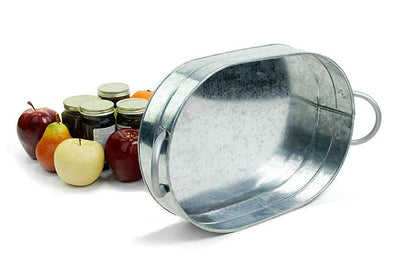 Tin oval galvanized tub with tall handles