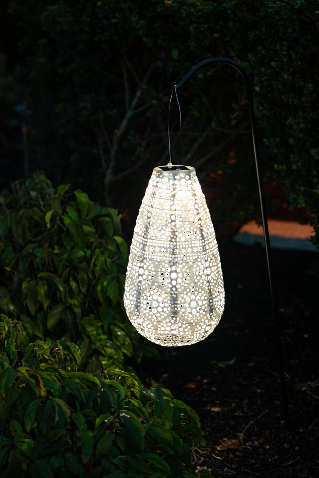Stella BlossomTeardrop Solar Lantern - Pearl