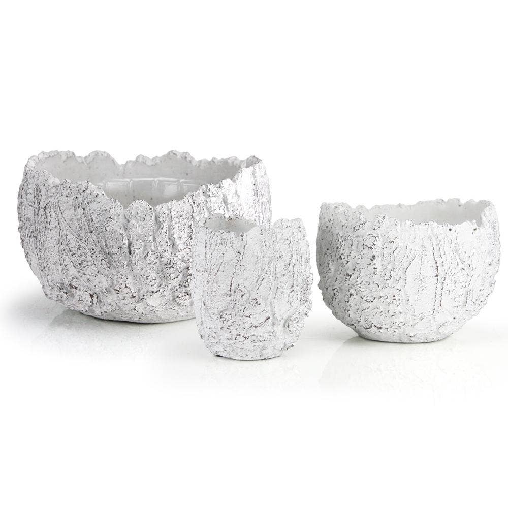 10.5" Top | Ceramic Fossil Planter