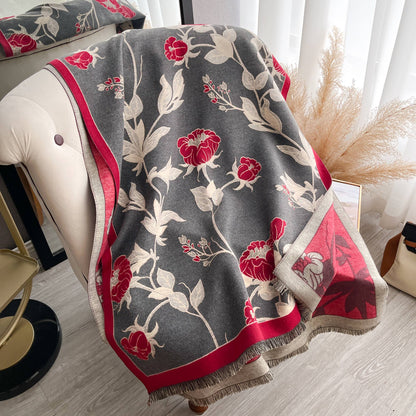 Red / Gray Wild Rose Wrap