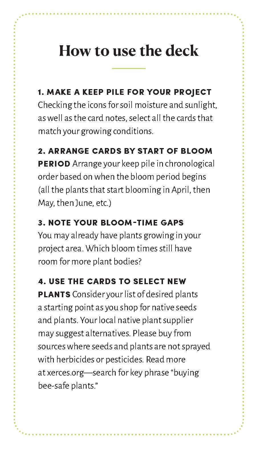 Pollinator Garden Planning Deck