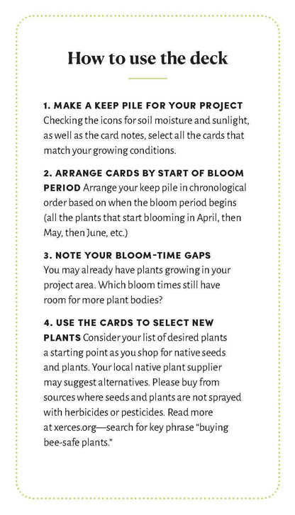 Pollinator Garden Planning Deck