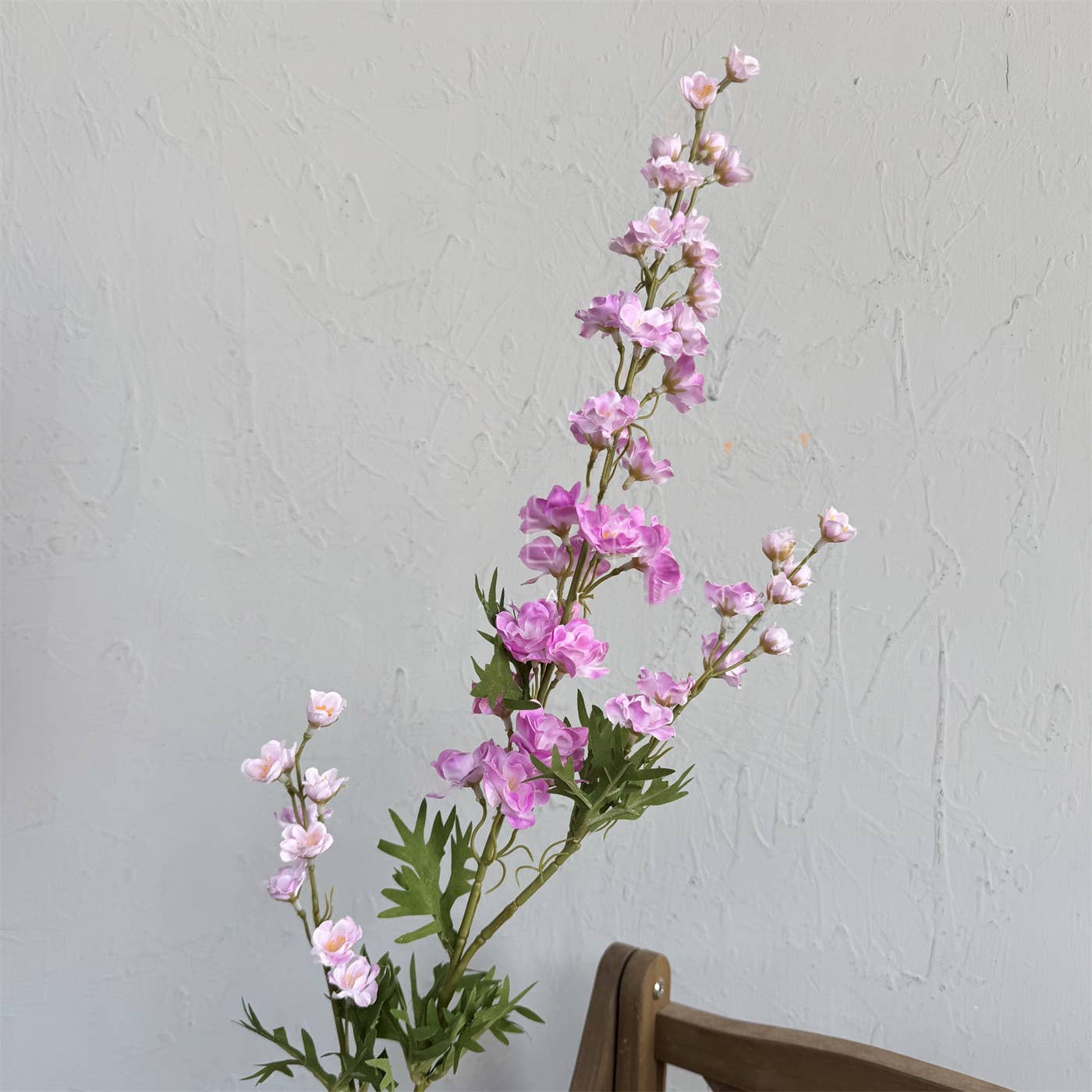 35''T Silk Faux Delphinium Flower Stem, Spring/Summer Flower