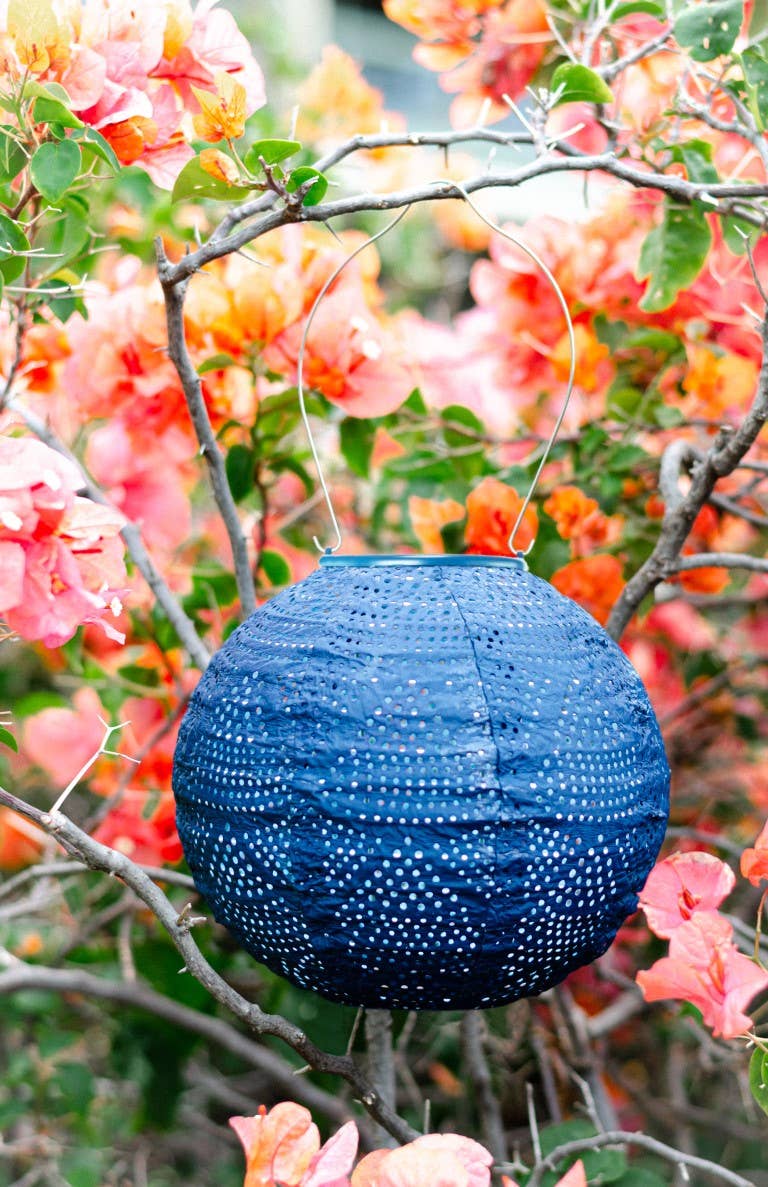 Stella Globe 8" Solar Lantern - Ultramarine
