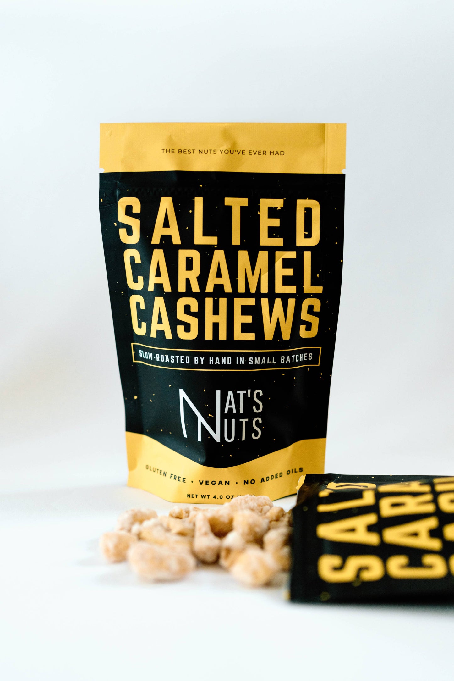 Salted Caramel Cashews | 12-Count Gourmet Roasted Nuts